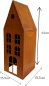 Preview: Edelrost Garten Laterne, Haus-Design, 44 cm