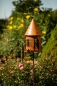 Mobile Preview: Garten Deko Windlicht Vogelhaus 160cm mit Vögeln