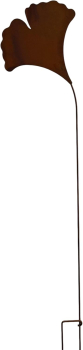 Gartenstecker Ginkgo Edelrost Metall Beetstecker 110 cm