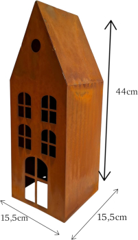 Edelrost Garten Laterne, Haus-Design, 44 cm