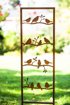 Stele Gartenschild Vögel