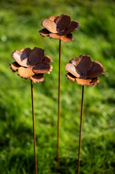 3er Set Gartenstecker Mohn Mohnblüte