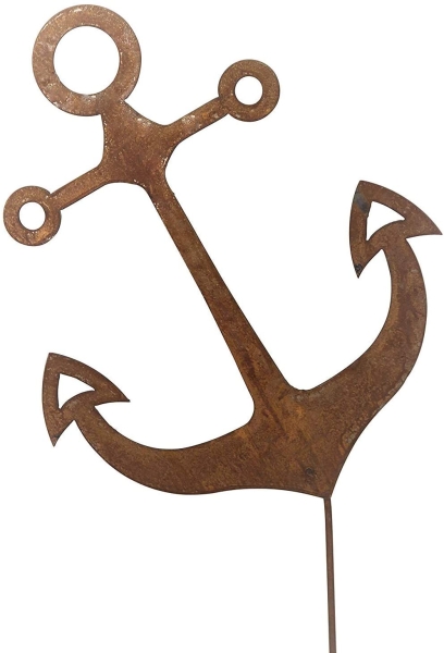 Gartenstecker Edelrost Anker 54cm höhe x 46cm