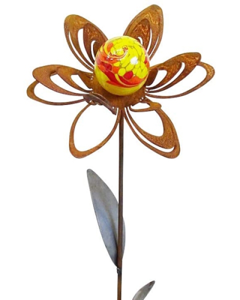 Blume Jana mit Gelber Glaskugel