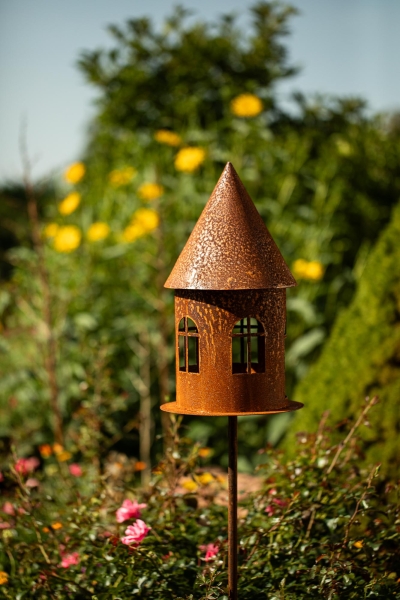 Garten Deko Windlicht Vogelhaus 160cm