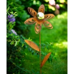 Gartenstecker Blume Jana mit Edelstahlkugel
