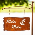 Gartenschild Moin Moin